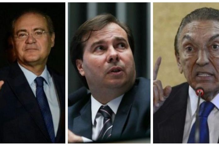 Renan Calheiros, Rodrigo Maia e Edison Lobão