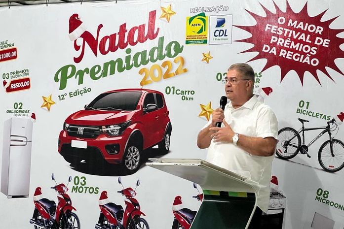 Prefeito George Clemente está dando total apoio ao “Natal Premiado”; sorteio será dia 30