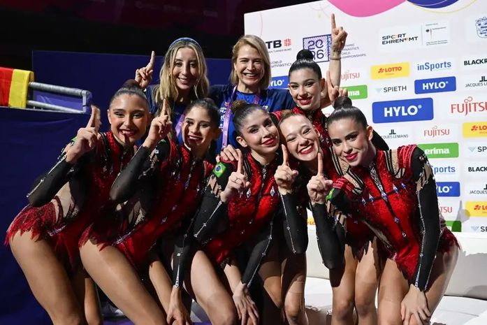 Com capitã alagoana, Brasil conquista dois ouros no Mundial de ginástica rítmica