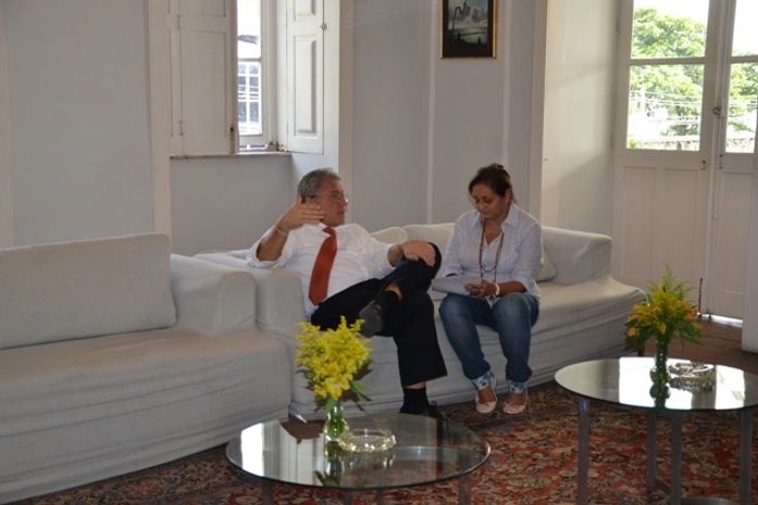 Cumprindo pauta com assessorado, no Museu Palácio Floriano Peixoto