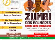 Espetáculo de dança “Zumbi dos Palmares entre duas princesas” é apresentado dia 12 de novembro, no Teatro Deodoro