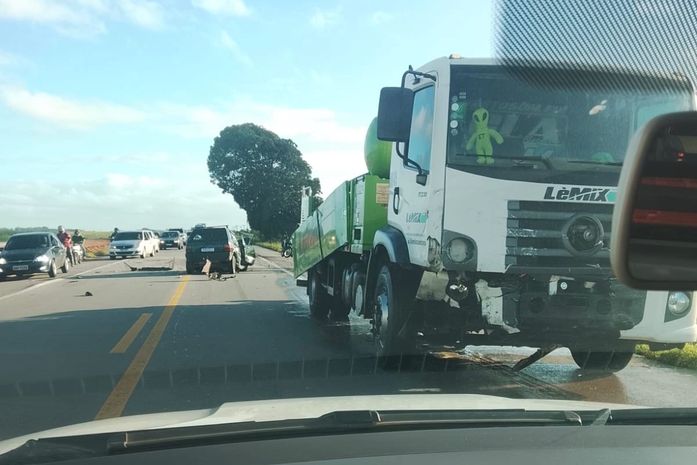 Acidente com morte bloqueia parcialmente a BR-424 no sentido Polo Industrial-Satuba