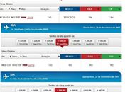 Reprodução mostra números de voos da TAM SP-Brasília nos dias 25, 26 e 27 de novembro 