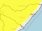 Inmet emite alerta amarelo de vendaval para 88 cidades de Alagoas