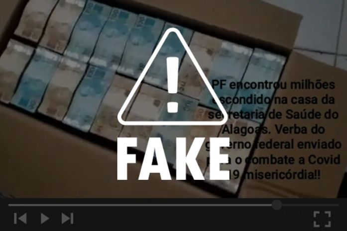 É fake: Caixa de dinheiro mostrada em vídeo não foi encontrada em Alagoas, nem tem relação com a pandemia