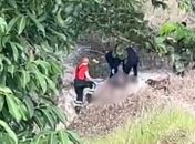 Cadáver é encontrado em rio no interior; bombeiros realizaram o resgate