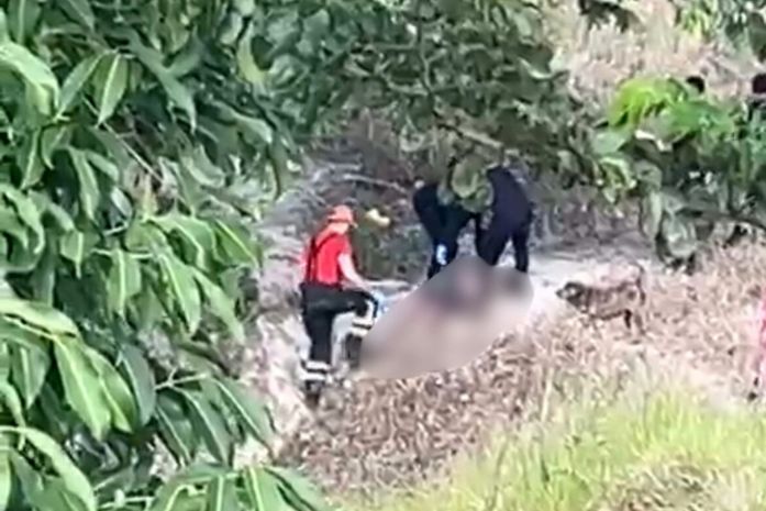 Cadáver é encontrado em rio no interior; bombeiros realizaram o resgate