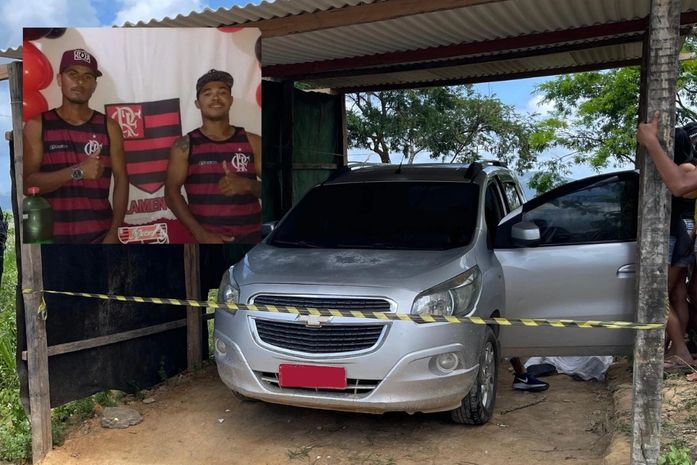Duplo homicídio: irmãos são mortos a tiros dentro de carro, em frente à residência