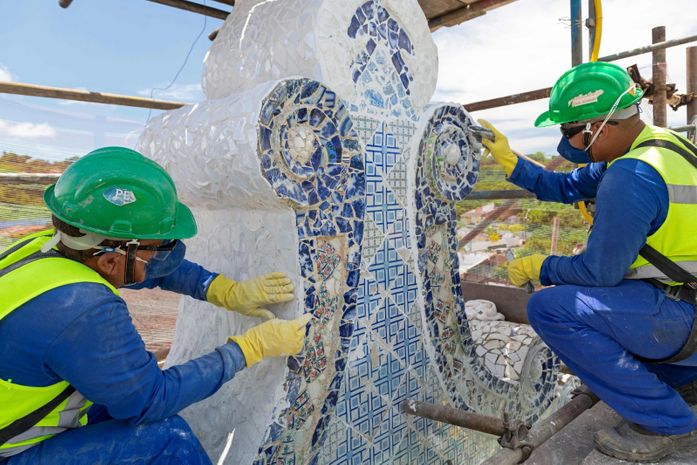 Igreja histórica de Bebedouro passa por intervenções para preservação de azulejaria