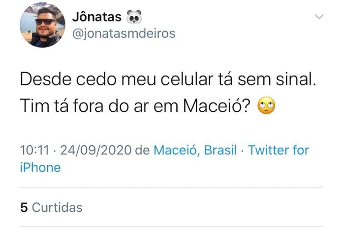 Operadora de telefonia registra "apagão" em AL e assunto viraliza nas redes sociais