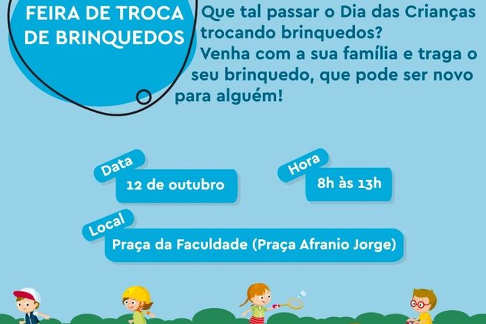 Feira será realizada no dia 12 de outubro, das 8h ás 13h.