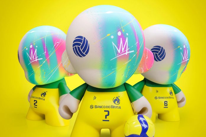Em parceria com a CBV, artista alagoano cria toy art exclusivo para homenagem à ex-atletas olímpicas do vôlei brasileiro