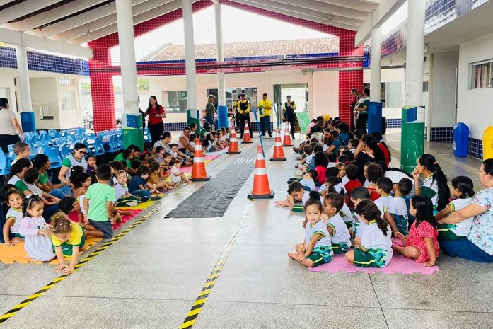 Em Girau, crianças aprendem sobre boas práticas no trânsito de forma lúdica
