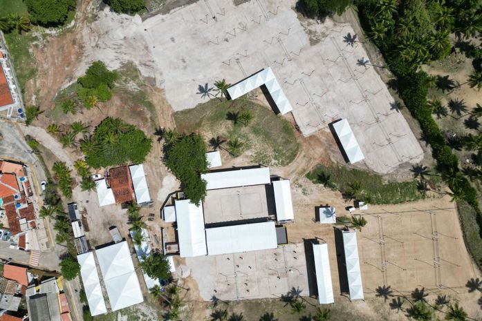 Arena montada na Praia do Francês