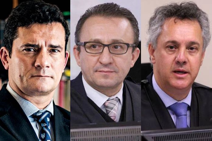 Sérgio Moro, Rogério Fraveto e Gebran Neto.