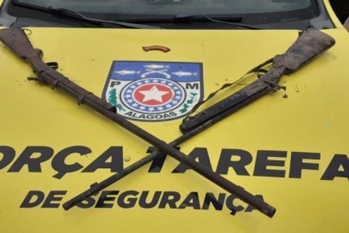 Armas de fogo são apreendidas pela Polícia Militar em quatro cidades alagoanas
