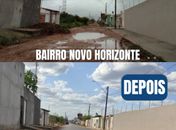 Moradores do Bairro Novo Horizonte comemoram obras de pavimentação asfáltica