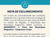 Feira dos Municípios é adiada devido ao avanço no contágio da Covid-19 e Influenza