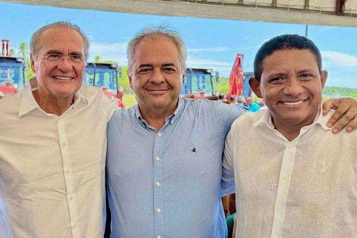 Júlio Cezar e Silvio Camelo reforçam aliança com Renan Calheiros para sua recondução ao Senado