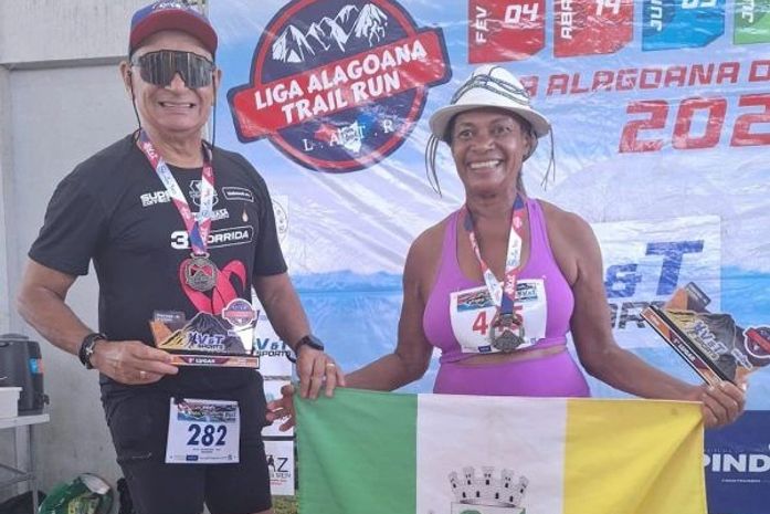 Arapiraca conquista pódio na 2ª etapa da liga alagoana trail run em Pindoba