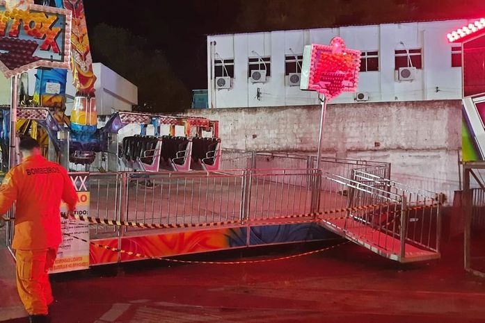 Bombeiros interditam brinquedo de parque de diversão após criança de 11 anos sofrer descarga elétrica em União dos Palmares