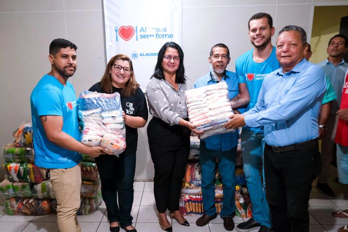 Alagoas sem Fome entrega uma tonelada de alimentos ao instituto Beneditense Associativista