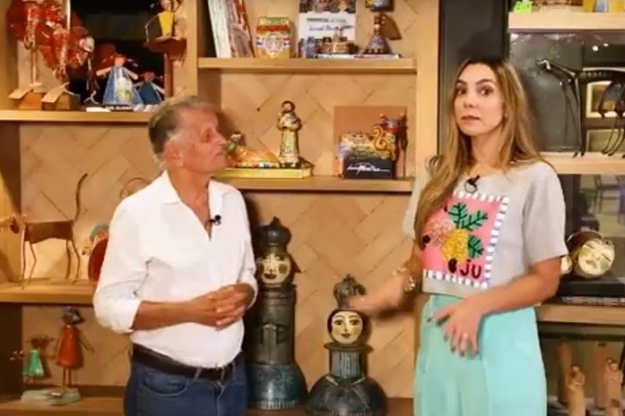 Artista plástico Ismael Pereira mostra sua arte em entrevista na TV-Atalaia Se