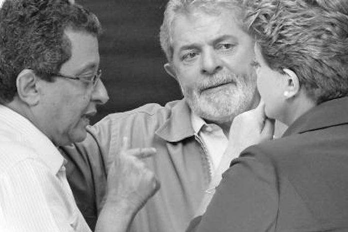 João Santana, com Lula e Dilma