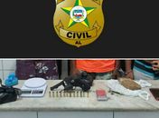 Três suspeitos de homicídios e de tráfico de drogas são presos 