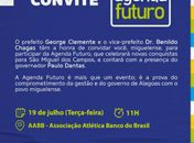 “Agenda Futuro” de São Miguel dos Campos contará com a presença do governador Paulo Dantas, nesta terça-feira (19)
