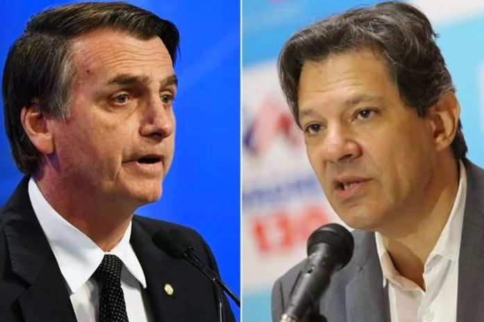 Jair Bolsonaro lidera as pesquisas e Haddad lidera na rejeição