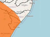 INMET emite alerta de chuvas intensas em sete cidades de Alagoas nas próximas 24 horas