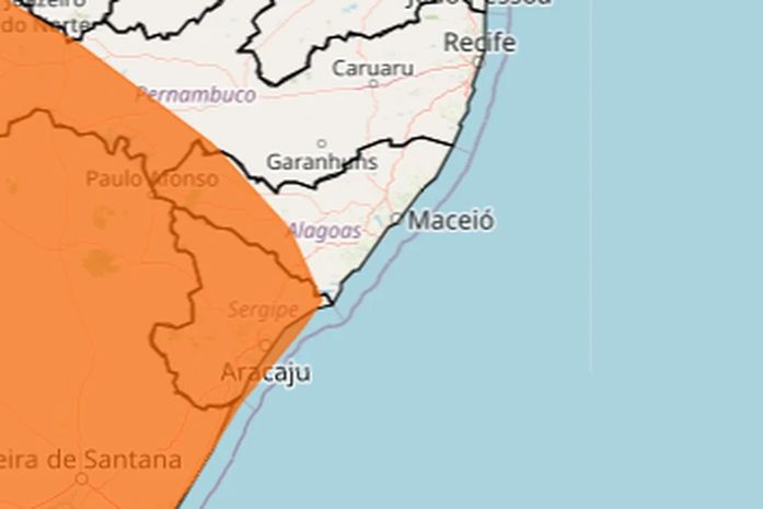 INMET emite alerta de chuvas intensas em sete cidades de Alagoas nas próximas 24 horas