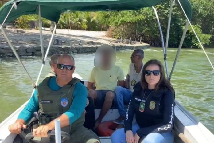Vídeo: Polícia Civil localiza foragido por feminicídio escondido em ilha