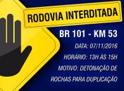 PRF interdita rodovia para detonação de rochas em Flexeiras