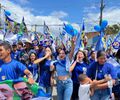 Em Quebrangulo manifestantes vão a feira livre apoiar candidatos do PSDB