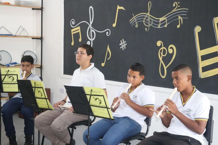 
Escola de música Antônio José da Silva (Chicó) comemora 1 ano de funcionamento em São José da Laje
