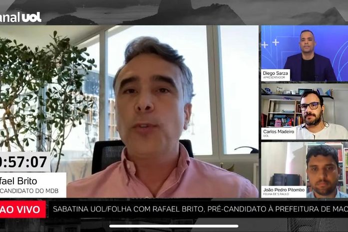 Em sabatina da Folha, Rafael Brito critica acordo bilionário entre Braskem e JHC