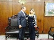 Prefeita de Traipu, Conceição Tavares(DEM) foi recebida pelo presidente do Senado, Renan Calheiros