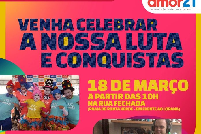 Instituto Amor 21 comemora o dia internacional da Síndrome de Down com festa na Orla de Ponta Verde