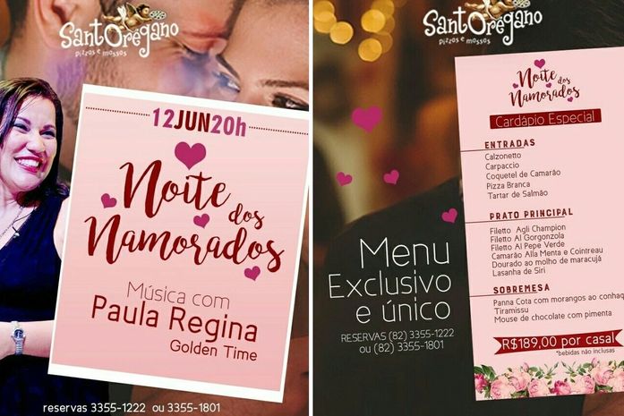 Confira seis restaurantes com programação especial para aproveitar o Dia dos Namorados