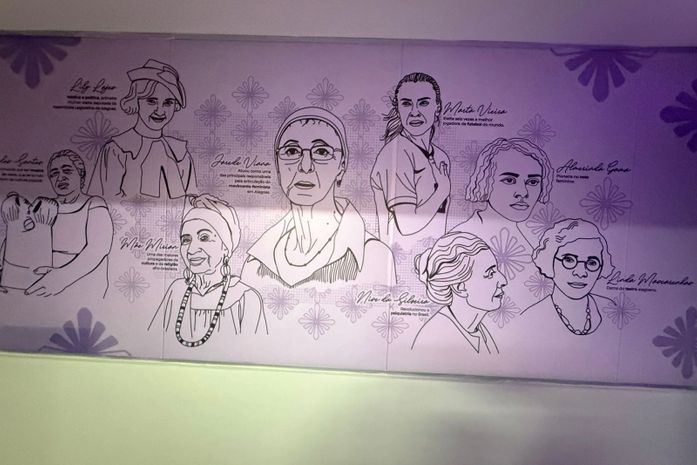 Marilia Albuquerque faz homenagem a sufragista Almerinda Farias Gama, na reinauguração do Ceam. Bem legal!