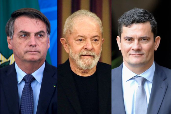 Pesquisa: Lula lidera, mas Bolsonaro se aproxima e Moro surge em terceiro