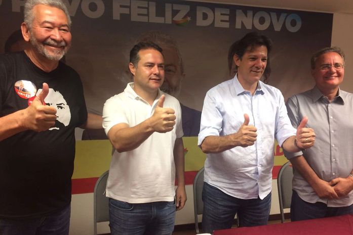 Com os Calheiros e Paulão, Haddad estive em Maceió