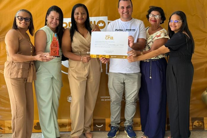 Porto de Pedras se destaca na educação infantil e recebe Prêmio CRIA do Governo de Alagoas