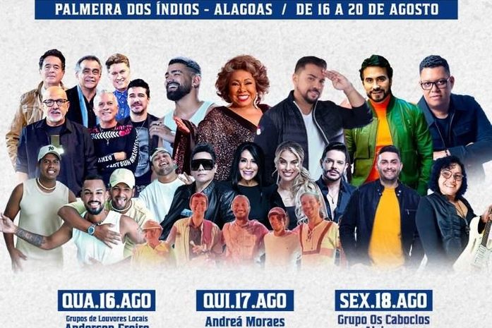 Calcinha Preta, Xand Avião, Pe Fábio e Roupa Nova estarão no FIPI-2023