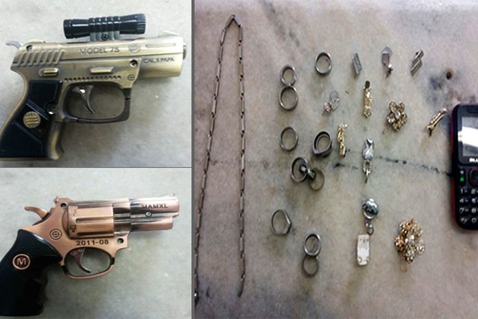 Arma de brinquedo apreendida com menores