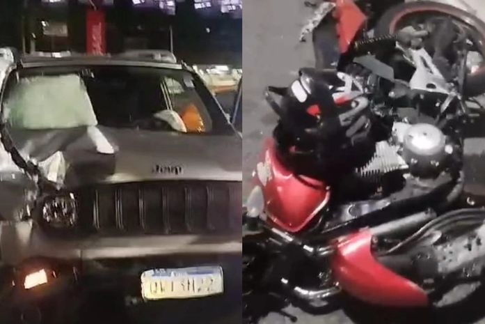 Imagens mostram momento em que motociclista morre após ser atingido por Jeep em Maceió; Veja o Vídeo