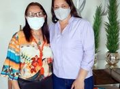 Mosabelle Ribeiro recebe apoio da ex-secretária de Educação Alcineide Nascimento em Palmeira 