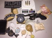 2ª CPM/I apreende arma de fogo e drogas com dois indivíduos em Colônia Leopoldina
